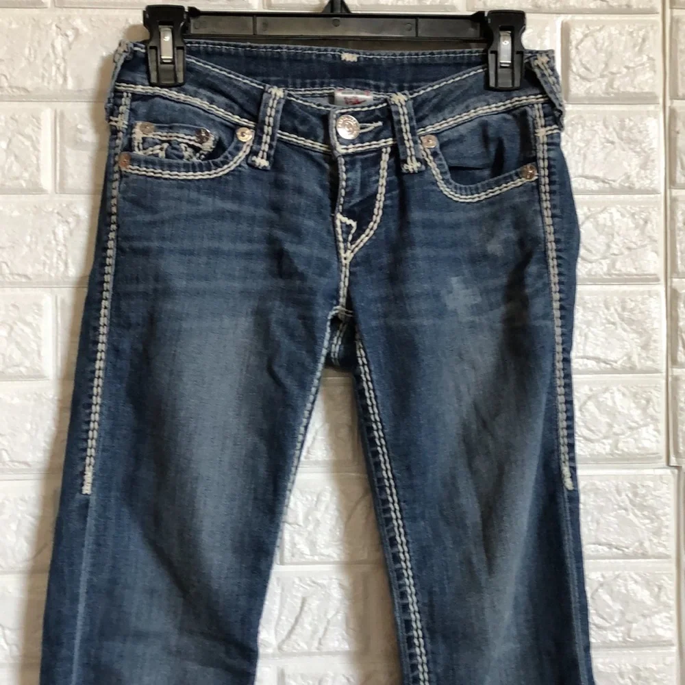 True Religion straight low‎ waist nat mega T jeans size 25 tall